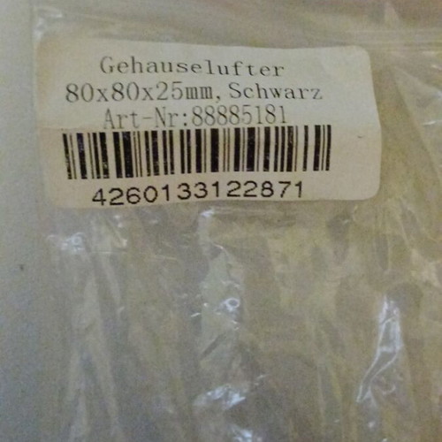 Computer case fan unused