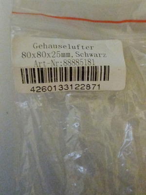 Computer case fan unused