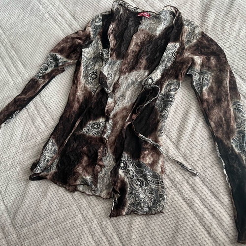 On Line cardigan brown, like new, size small
