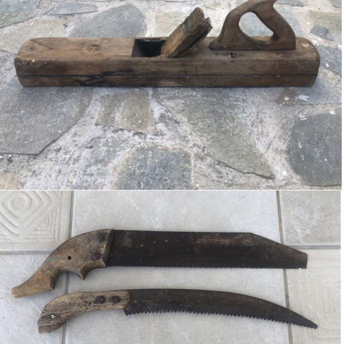 Traditional vintage woodworking tools set (rockani & saws)