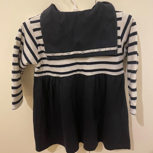 Nautical dress for girls like new, Elle, white and blue, 98 cm