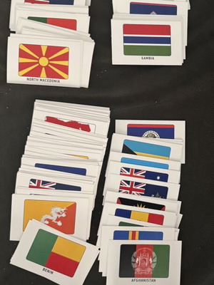 Flags for collection of phone cards new, 248+1 countries