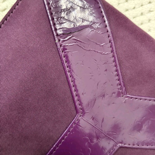 Yves Saint Laurent YSL clutch with built-in mirror used, purple
