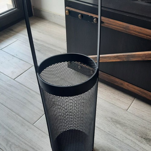 IKEA umbrella stand metal black like new, height 65cm diameter 15cm