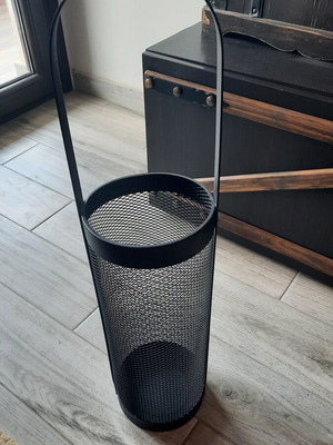 IKEA umbrella stand metal black like new, height 65cm diameter 15cm
