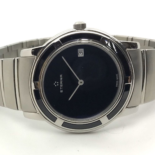 Eterna watch new unisex with blue-black dial and sapphire crystal