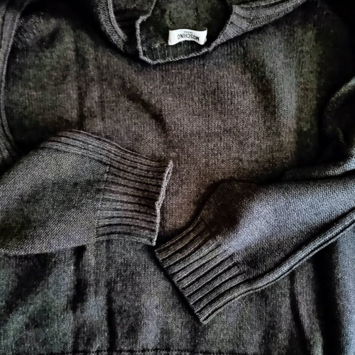 Moschino vintage knit sweater M size like new, dark gray