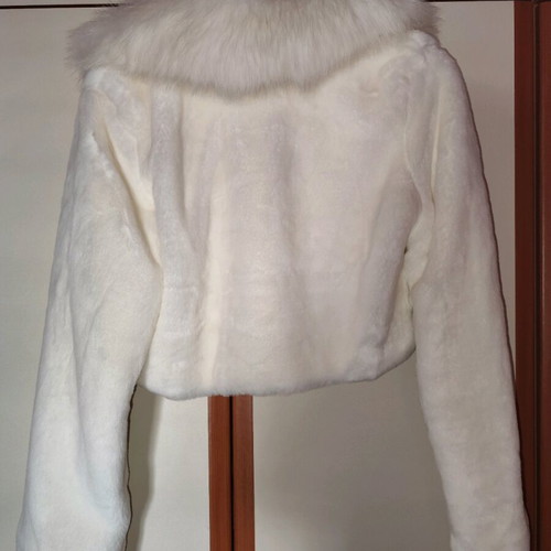 Short white fur coat new