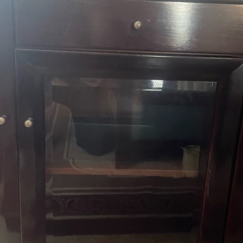 Living room furniture used, walnut with storage compartments