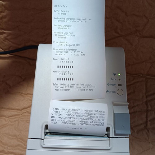 Epson TM-T20 Thermal Receipt Printer used, USB, 80mm