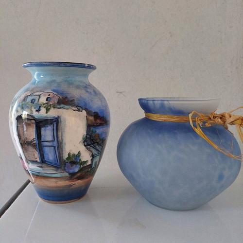 Decorative vases used, set of 2 pieces
