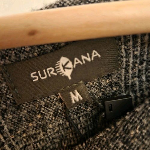 Surkana dress gray check medium new with tag