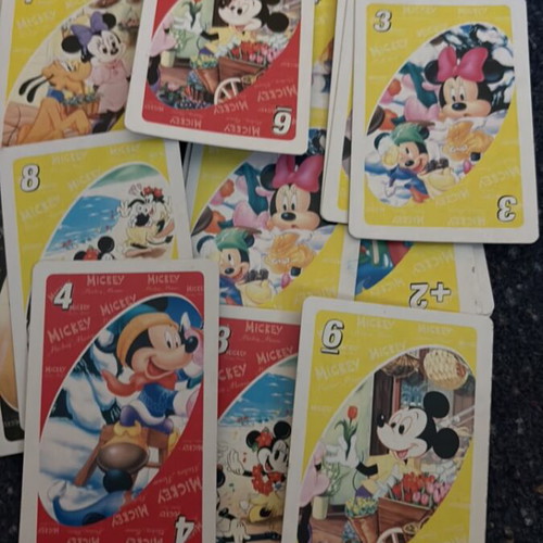 Uno Mickey card game like new with 54 cards