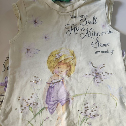 Summer blouse for girl with interesting back used, 12 months