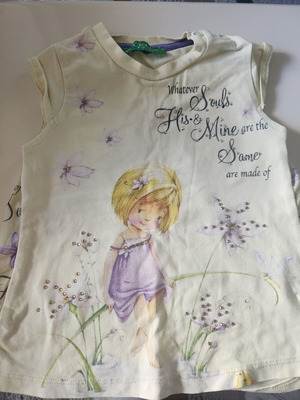 Summer blouse for girl with interesting back used, 12 months