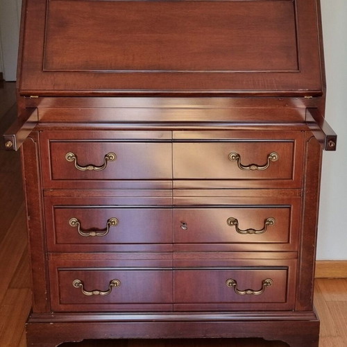 Secretary desk used walnut with drawers