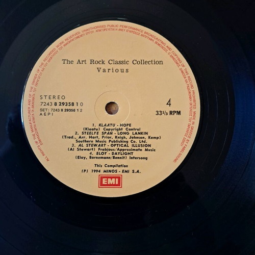 Rock music collection used, double vinyl with torn cover