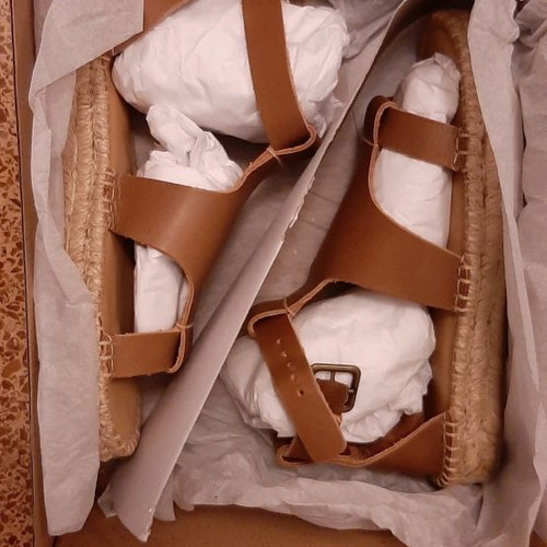 Soludos leather sandals used, size 38, brown