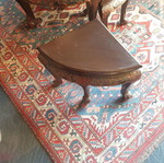 Carved coffee table used, solid teak wood