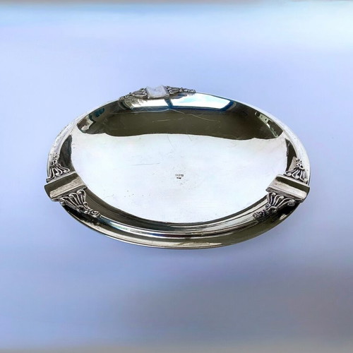 Silver ashtray 925 used with 3 carved legs