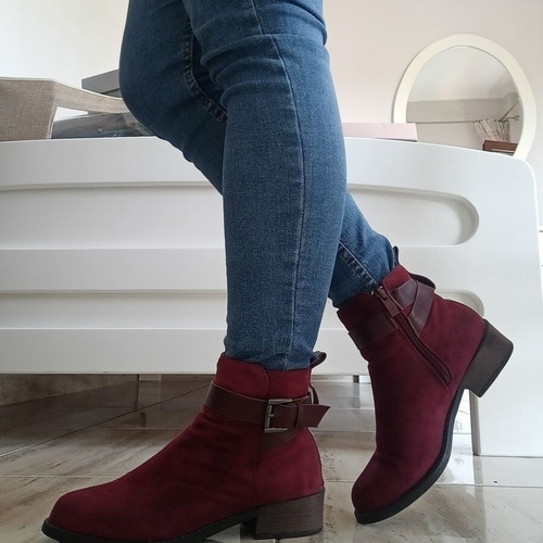 Women's ankle boots burgundy size 36 like new