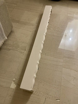 Ξύλινο vintage κουρτινόξυλο 108cm μονή ράγα, σαν καινούργιο, μπεζ ανοιχτό