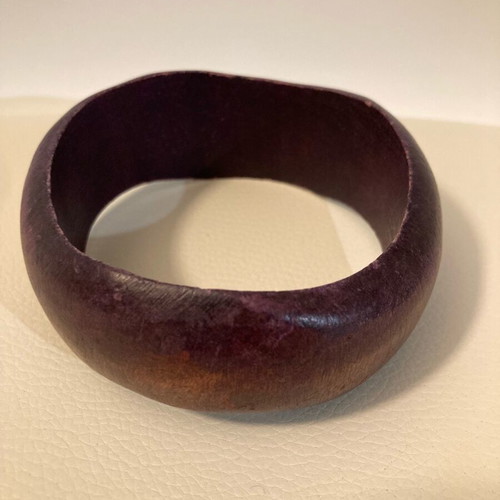 Wooden bracelet purple asymmetric like new