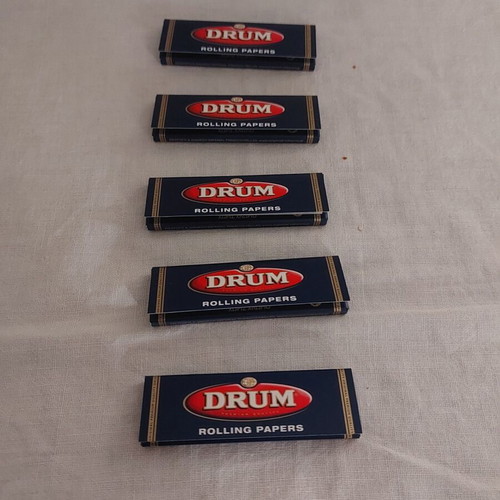 Drum rolling papers new, pack of 5 (50 papers per pack)