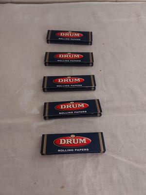 Drum rolling papers new, pack of 5 (50 papers per pack)