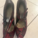 Nine West leopard red Mary Jane style pumps used, size 38