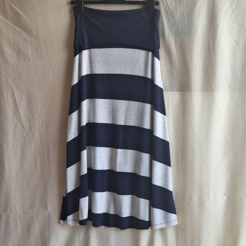 Gap Medium Striped Maxi Skirt 2-in-1 Dress like new, grey and blue