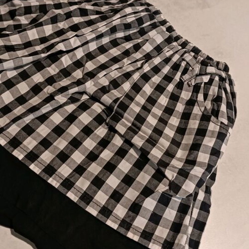 Benetton checked skirt for girls like new, black and white