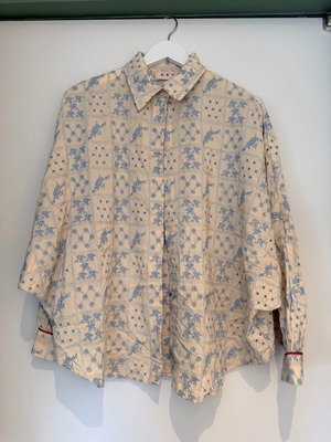 Karavan krvn butterfly shirt used, beige and turquoise