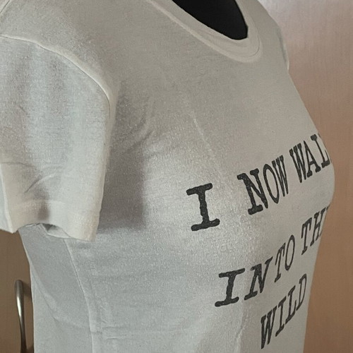 Women's t-shirt used, size S, white, short sleeve