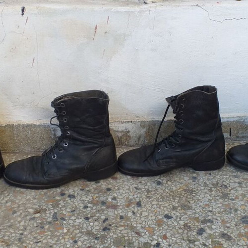 Air Force boots used, 1980s, pairs size 43