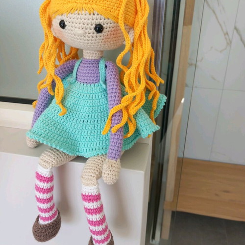 Handmade cotton doll 40 cm new, hypoallergenic filling
