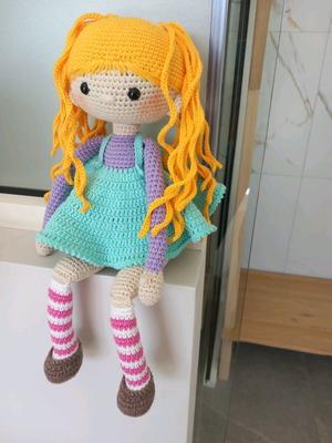 Handmade cotton doll 40 cm new, hypoallergenic filling