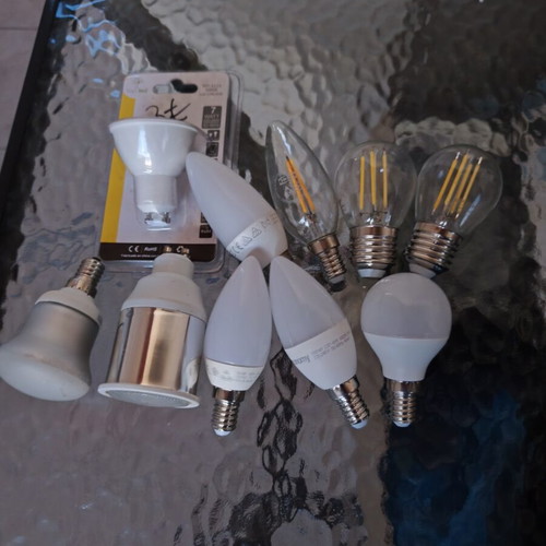 Light bulbs E27 and E14 like new, pack of 10 for spotlights