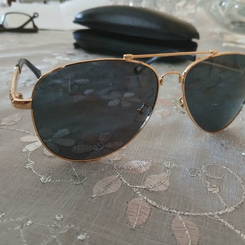 Blancemichele men's sunglasses like new, gold with black tips