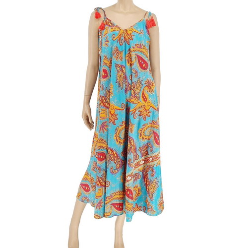 Long viscose dress one size new, multicolor Double Six