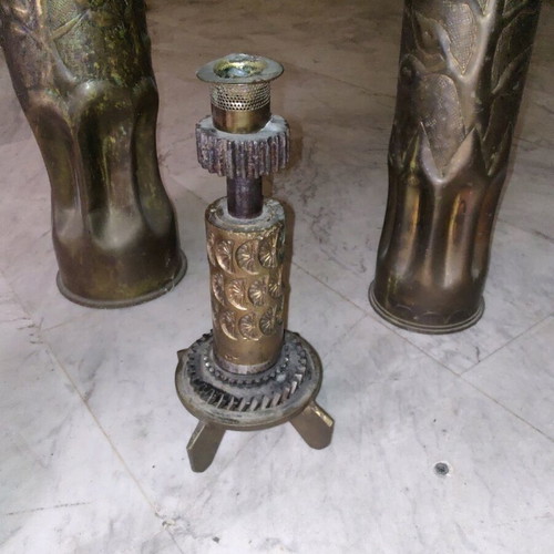 Three antique machines used, handmade custom creations