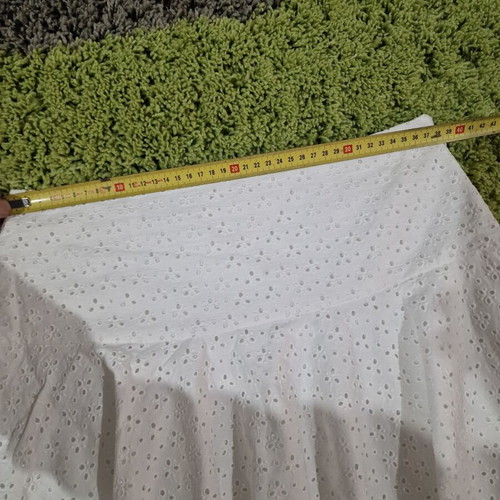 H&M white embroidered cotton skirt, size M