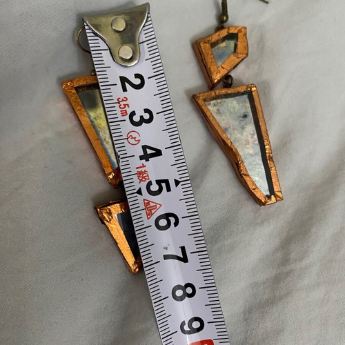 Handmade geometric earrings new, multicolored