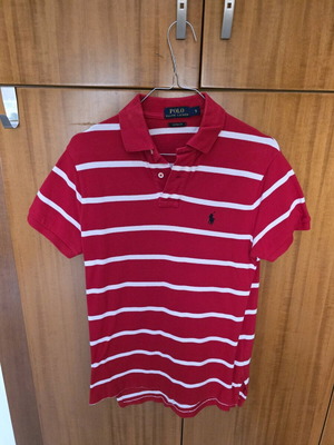Ralph Lauren Polo shirt size S like new, red and white