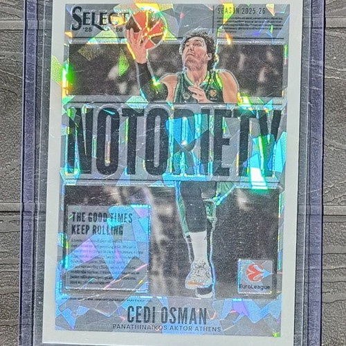 Cedi Osman Panathinaikos Notoriety Cracked Ice Card 2025-26 Panini Select Euroleague