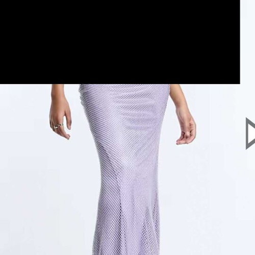 Assos lilac evening dress with rhinestones