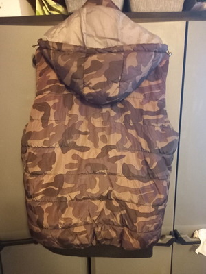 Bershka Military Gilet like new, gray and brown, size L