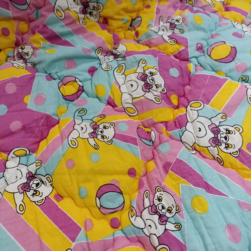 Double quilt two-sided new, cotton fabric with baked wadding