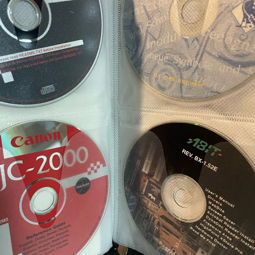 Case for CDs and DVDs used with content included as gift