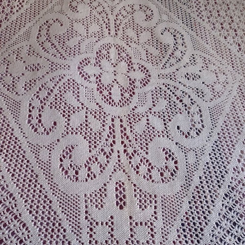 Knitted quilt for double bed new, 2.50×2.05 m, ecru color